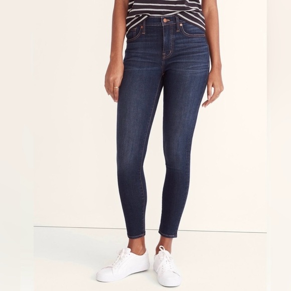 Madewell Denim - Madewell 9” High Rise Skinny Jeans Dark Wash Women’s Size 28 Inseam 28”